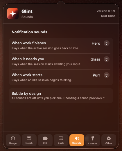 Notification sound settings